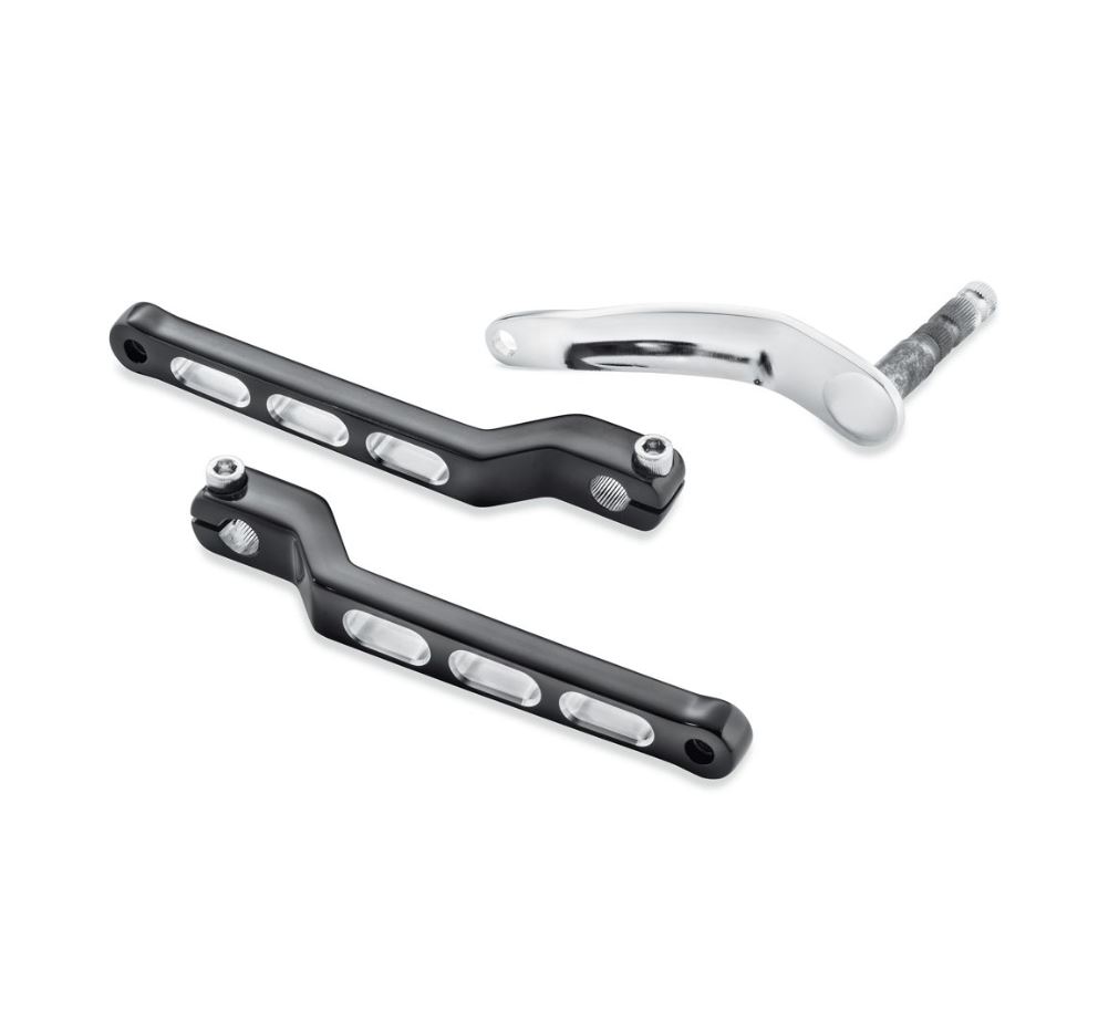SMT-Black Aluminum Heel/Toe Shift Levers with Skull Shifter Pegs Compatible With Harley Davidson Heritage Softail FLST 1986-later B07FN9MM2Z 