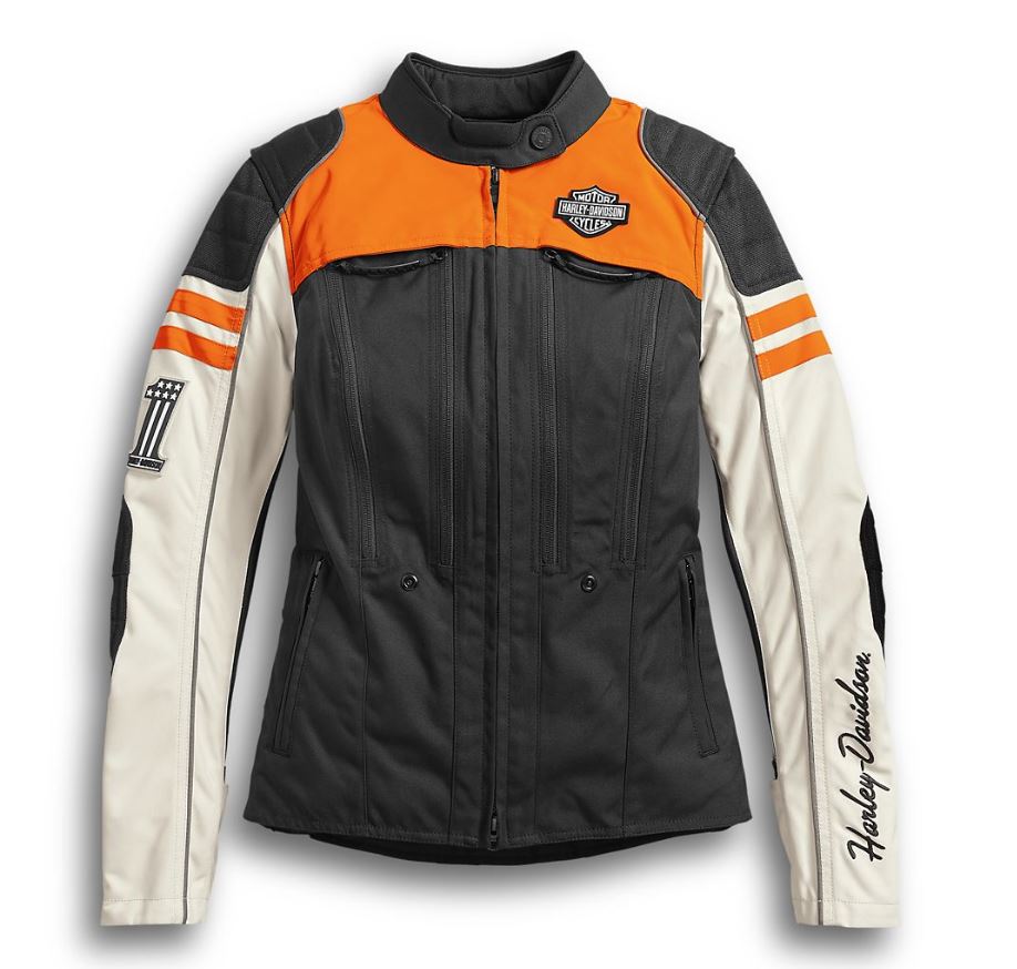 White Harley-Davidson Official Womens Callahan Mesh Riding Jacket