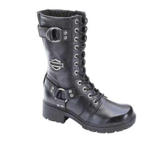 Harley-Davidson Womens Amesbury Waterproof BLK or BWN Motorcycle Boots D87176 