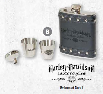 harley davidson flask set